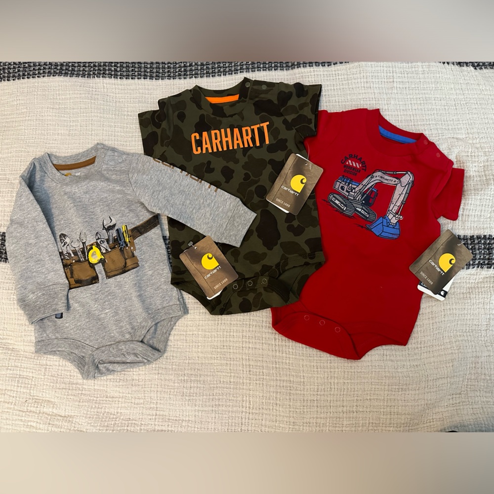 Brand New Carhartt bodysuits.